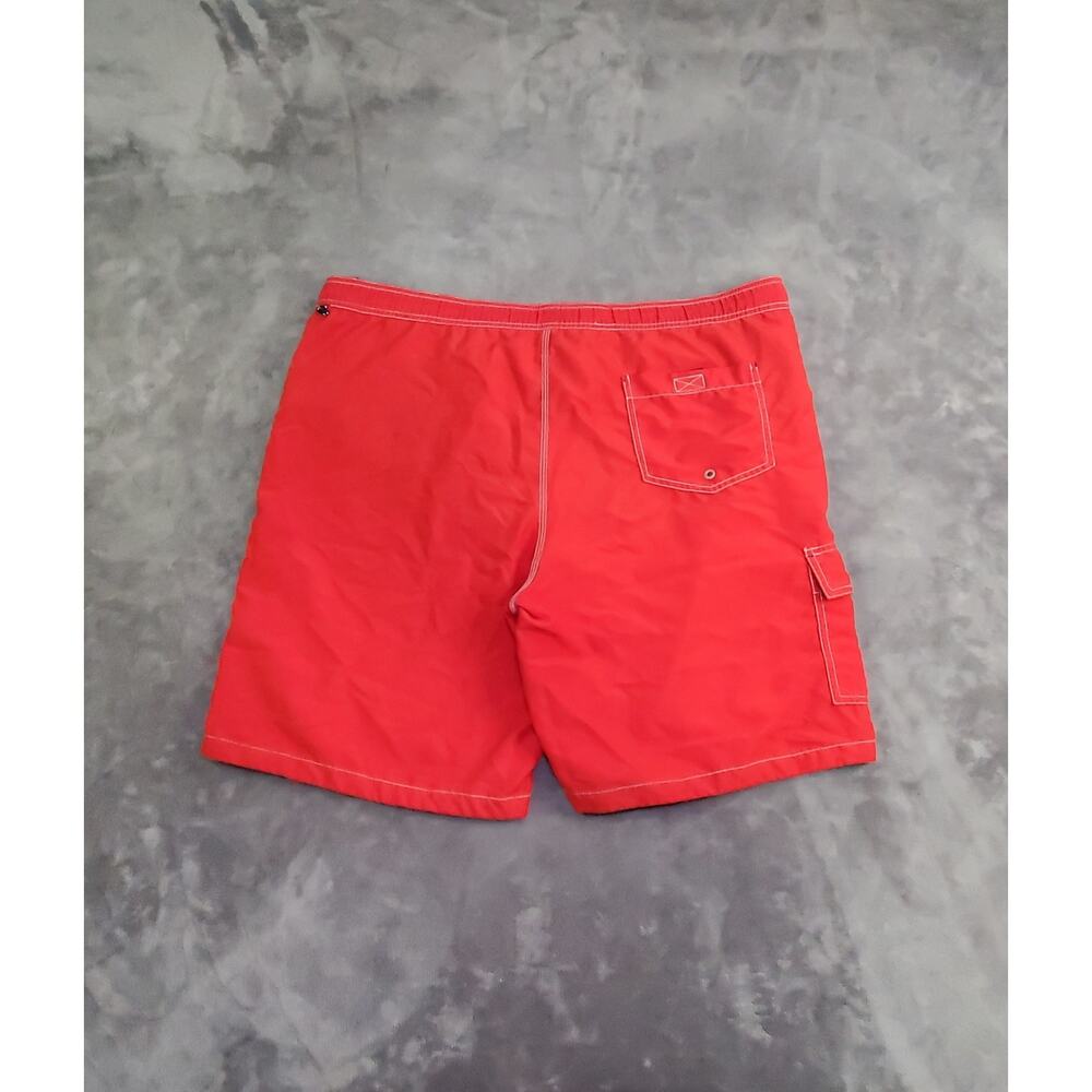 TOMMY HILFIGER Sz XL Swim Trunks Men’s Board Shorts Red Spell Ca16 - Picture 6 of 6